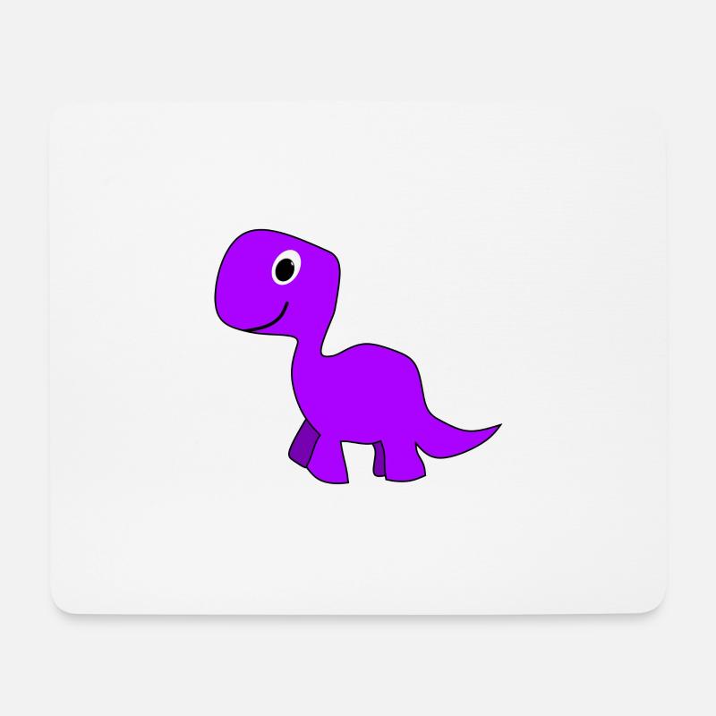 Niedlicher lila Dinosaurier - Mousepad (Querformat) - Weiß