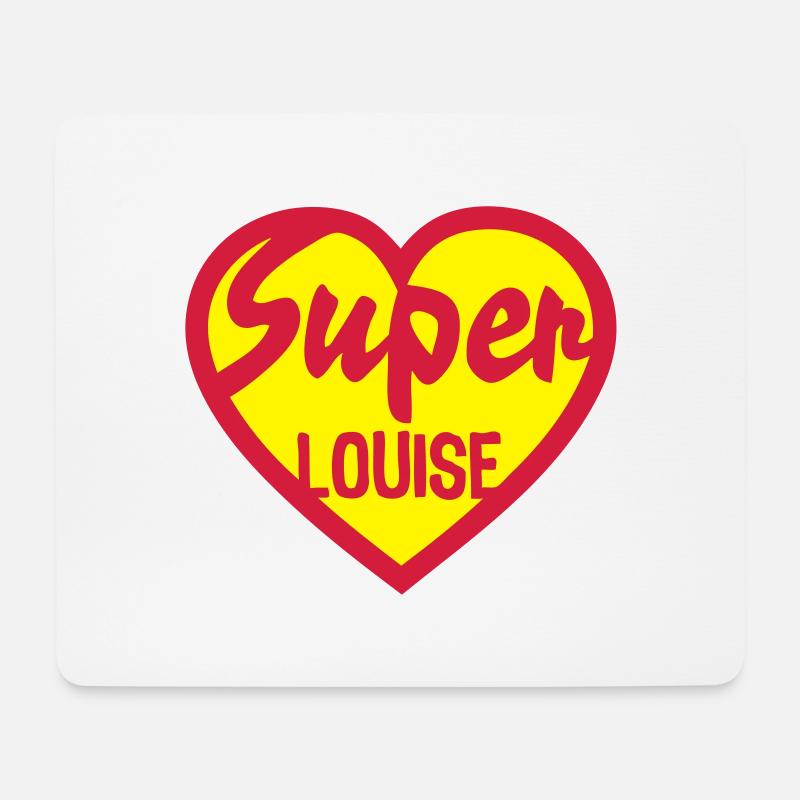 Herz Herz Super louise - Mousepad (Querformat) - Weiß