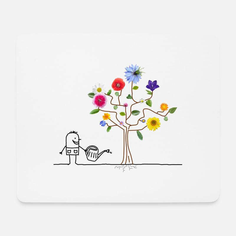fleißiger Gärtner - Mousepad (Querformat) - Weiß