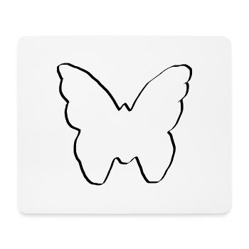 Butterfly drawing gift birthday baby - Mouse Pad (horizontal) - white - Front