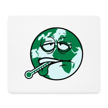 earth sick virus bacteria thermometer humanity - Mouse Pad (horizontal) - white - Front