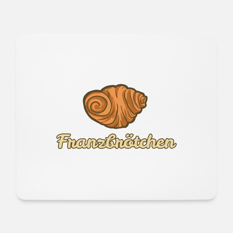 Franzbrötchen (Hell) - Mousepad (Querformat) - Weiß
