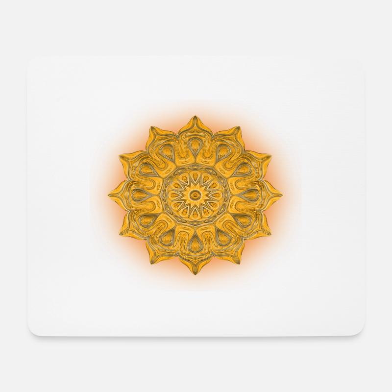 Sunlight Mandala - Mousepad (Querformat) - Weiß