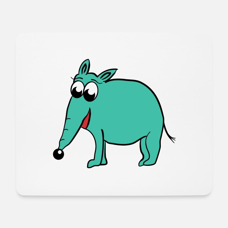 Nasenbär - Mousepad (Querformat) - Weiß