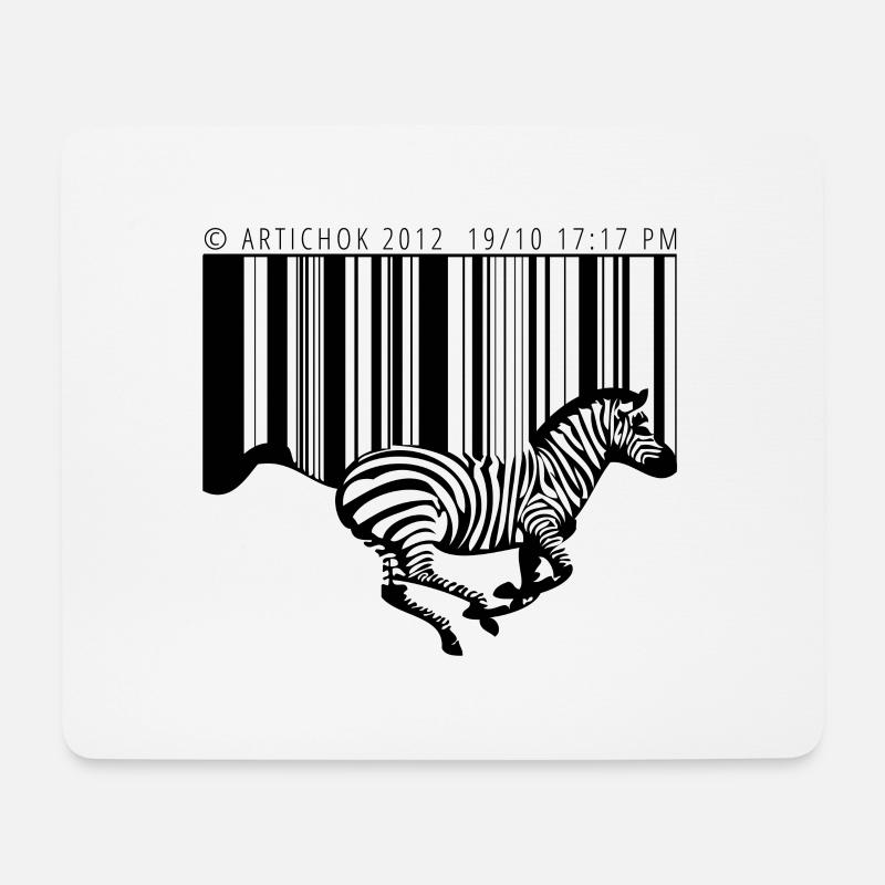 Zebra barcode - Mousepad (Querformat) - Weiß