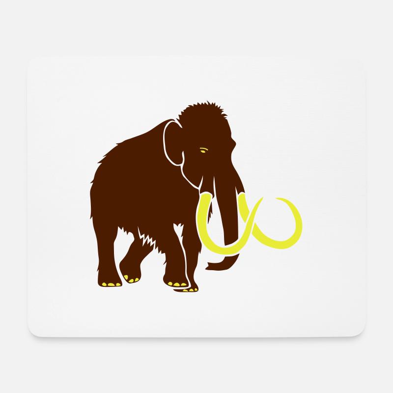mammut mammoth steinzeit jäger höhle elefant - Mousepad (Querformat) - Weiß