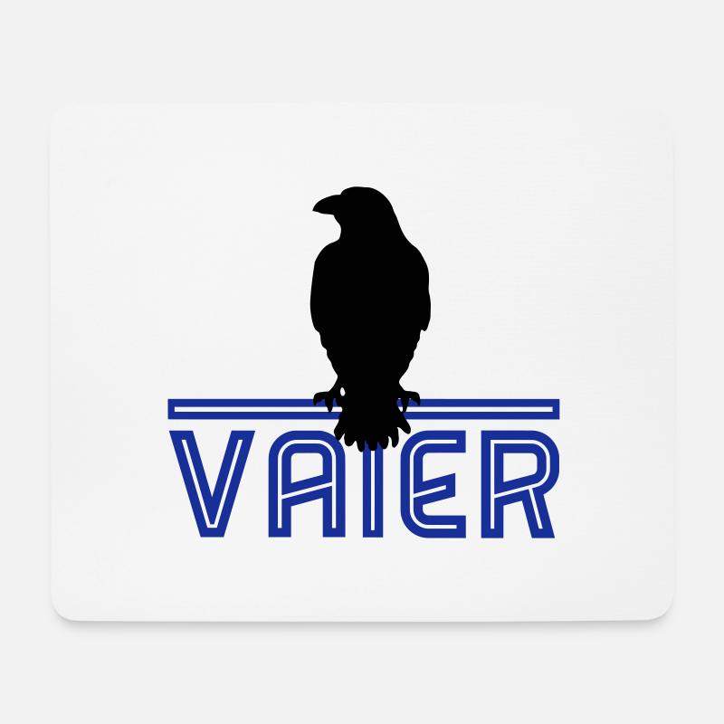 Rabenvater - Mousepad (Querformat) - Weiß