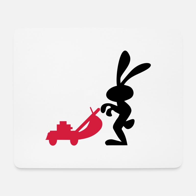 rasenmähen - Mousepad (Querformat) - Weiß