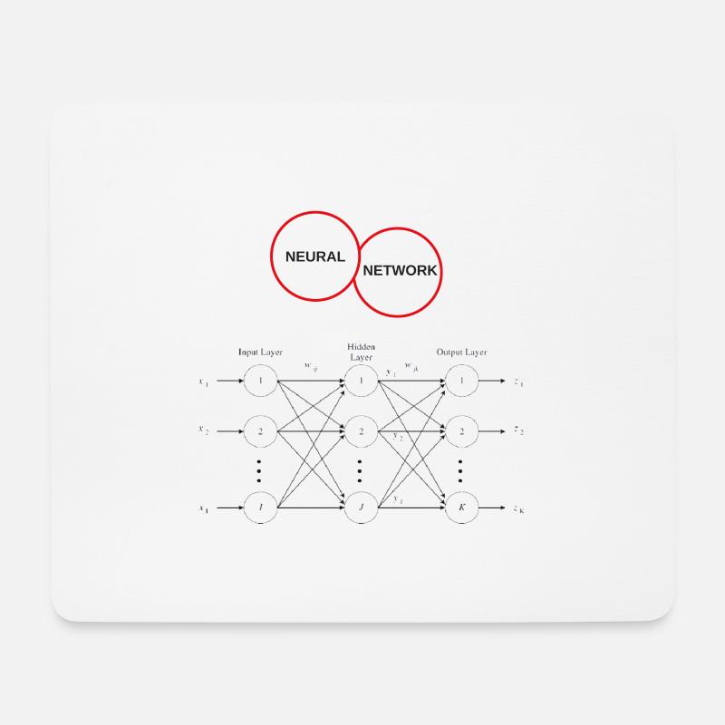 Neuronale Netze - Mousepad (Querformat) - Weiß