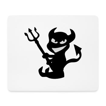 Smile evil with trident - Mouse Pad (horizontal) - white - Front
