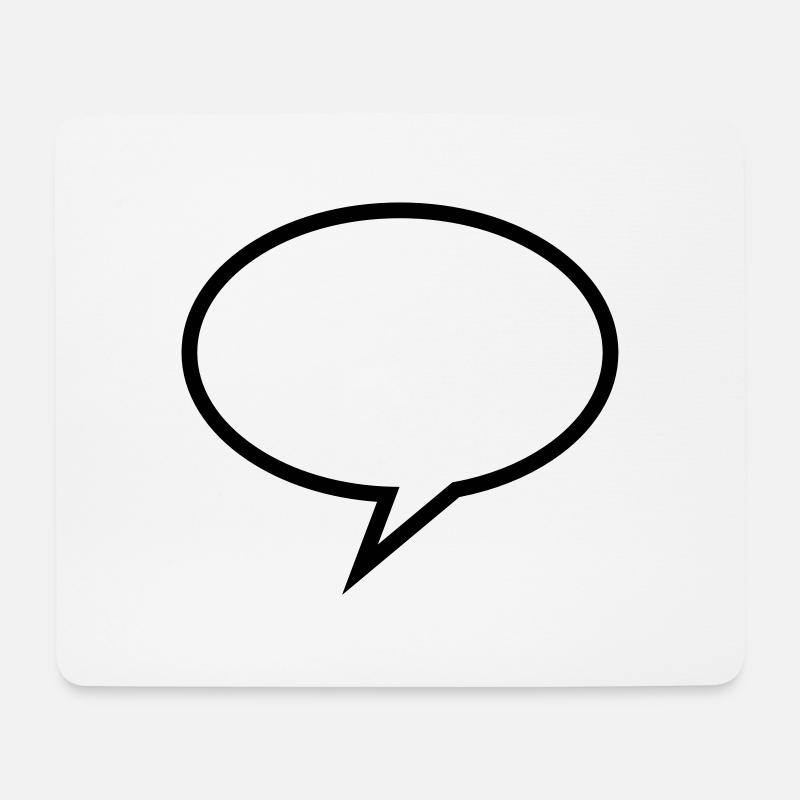 Speech Bubble - Mousepad (Querformat) - Weiß