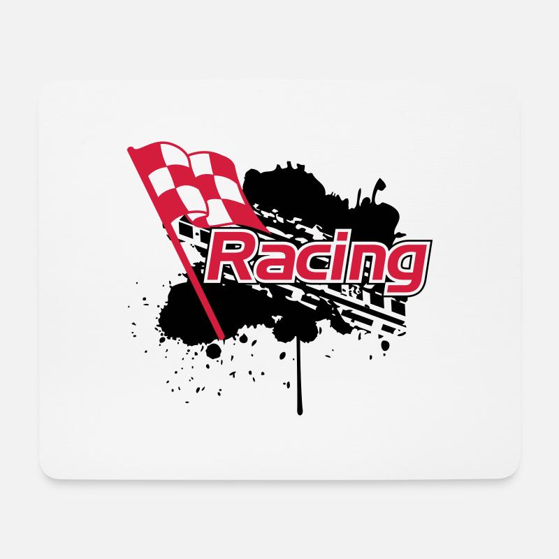 Racing - Mousepad (Querformat) - Weiß