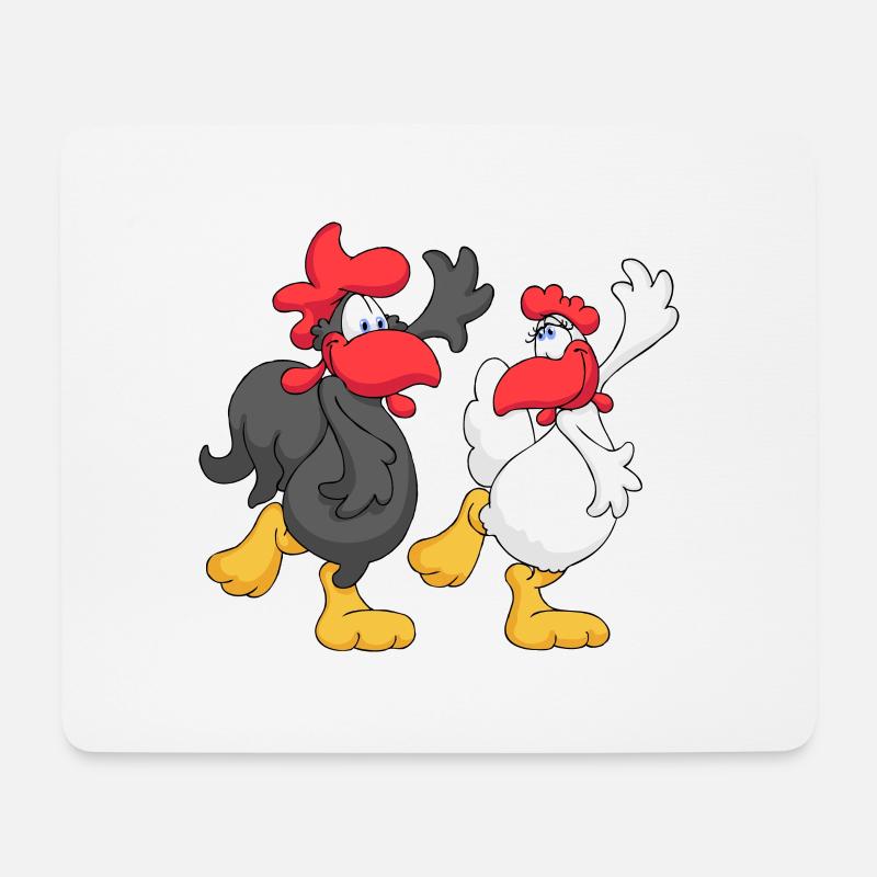 Dancing Chicken Couple - Mouse Pad (horizontal) - white