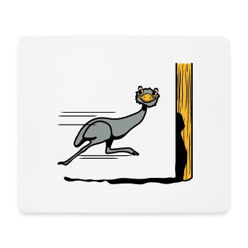 Lustig Emu Strauss rennen witzig comic Cool - Mousepad (Querformat) - Weiß - Vorne