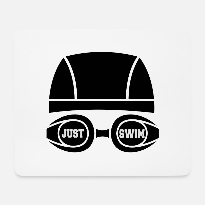 Just swim - Mousepad (Querformat) - Weiß