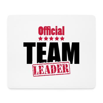 team_leader - Mousepad (Querformat) - Weiß - Vorne