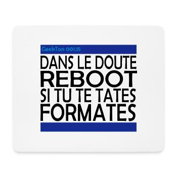(15_doute_reboot) - Tapis de souris (format paysage) - blanc - Devant