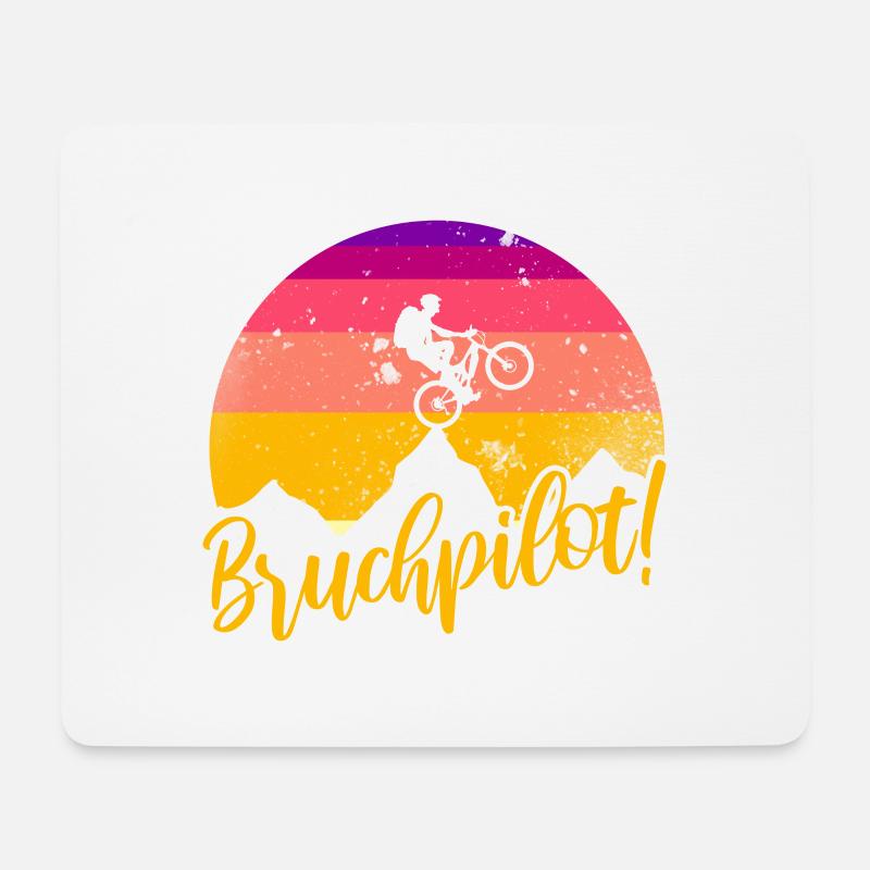 Bruchpilot - Mousepad (Querformat) - Weiß