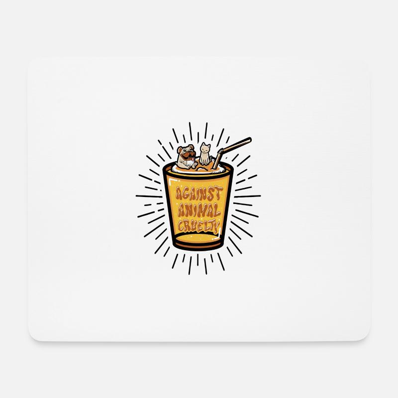 Tierrechte - Mousepad (Querformat) - Weiß