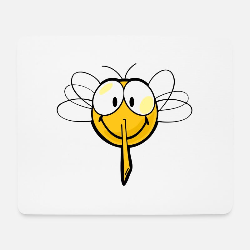 Smiley Mosquito - Mouse Pad (horizontal) - white