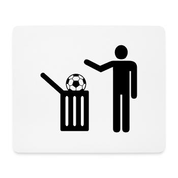 Football = trash - Mouse Pad (horizontal) - white - Front