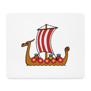 bateau viking - Tapis de souris (format paysage) - blanc - Devant
