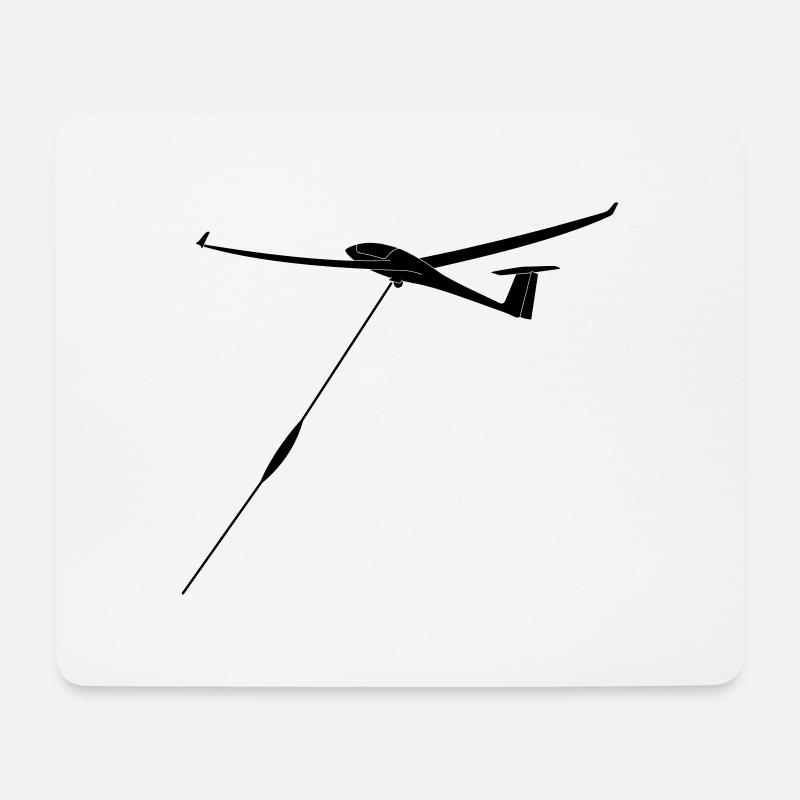 Windenstart Segelflieger Geschenk Flieschen - Mousepad (Querformat) - Weiß