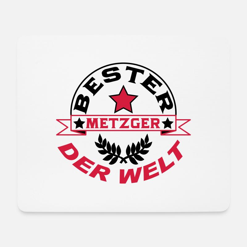 Metzger / Backer / Butcher / Baker / Vati - Mousepad (Querformat) - Weiß