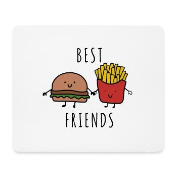 BEST FRIENDS - BURGER AND FRIES - Mouse Pad (horizontal) - white - Front