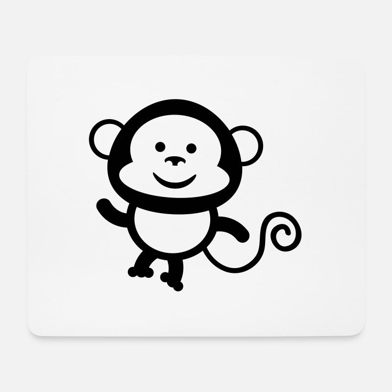 monkey comic - Mousepad (Querformat) - Weiß