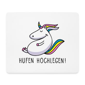 Hufen hochlegen - Mousepad (Querformat) - Weiß - Vorne
