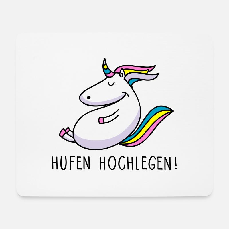 Hufen hochlegen - Mousepad (Querformat) - Weiß