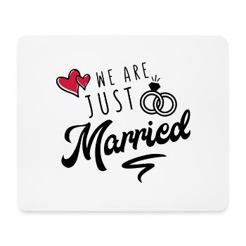 we are just married - Mousepad (Querformat) - Weiß - Vorne