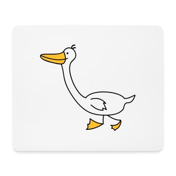 lustige Gans - Mousepad (Querformat) - Weiß - Vorne