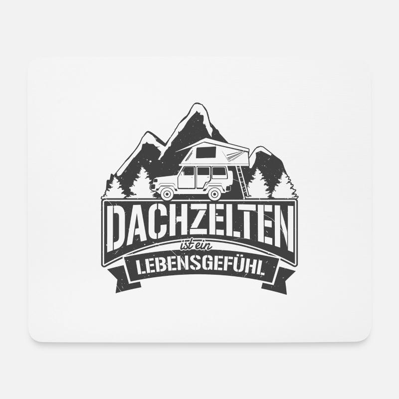 Dachzelten ist ein Lebensgefühl - Dachzelt Camper - Mousepad (Querformat) - Weiß