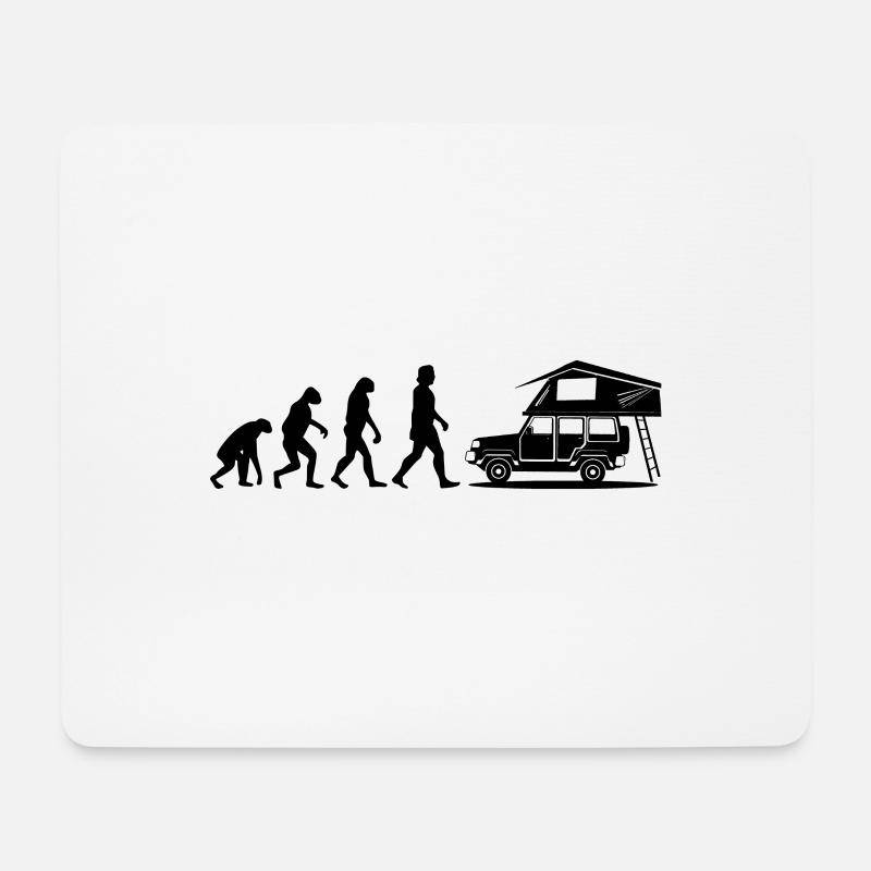 Dachzelt EVOLUTION Dachzelten Geschenk Camper - Mousepad (Querformat) - Weiß