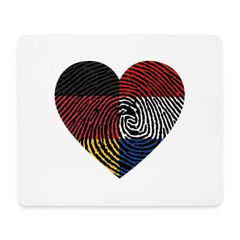 Allemagne Hollande Pays-Bas identité coeur - Tapis de souris (format paysage) - blanc - Devant
