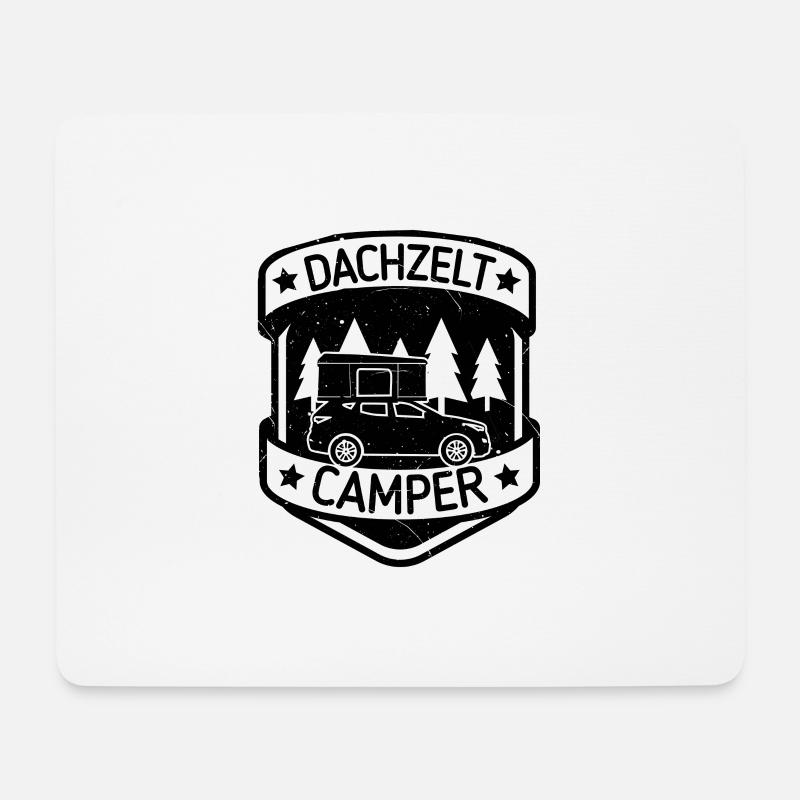 Dachzelt Camper "Hartschalendachzelt" Geschenkidee - Mousepad (Querformat) - Weiß