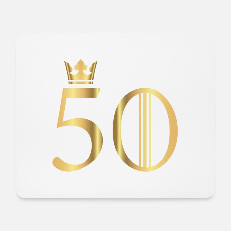 50 ans - Tapis de souris (format paysage) - blanc