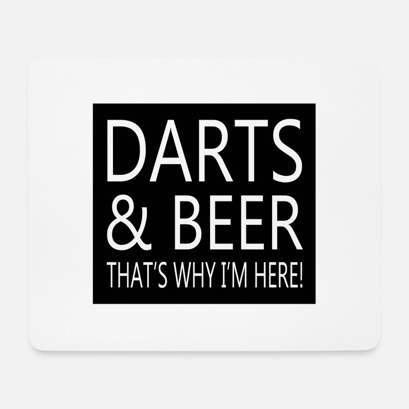 Darts Dart - Mousepad (Querformat) - Weiß