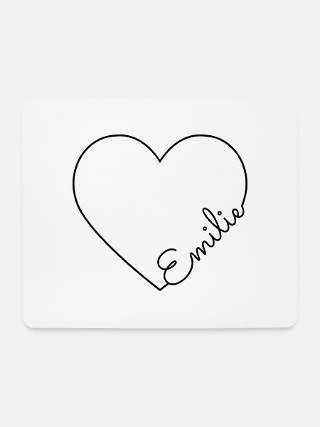 Emilie Name - Mousepad (Querformat) - Weiß