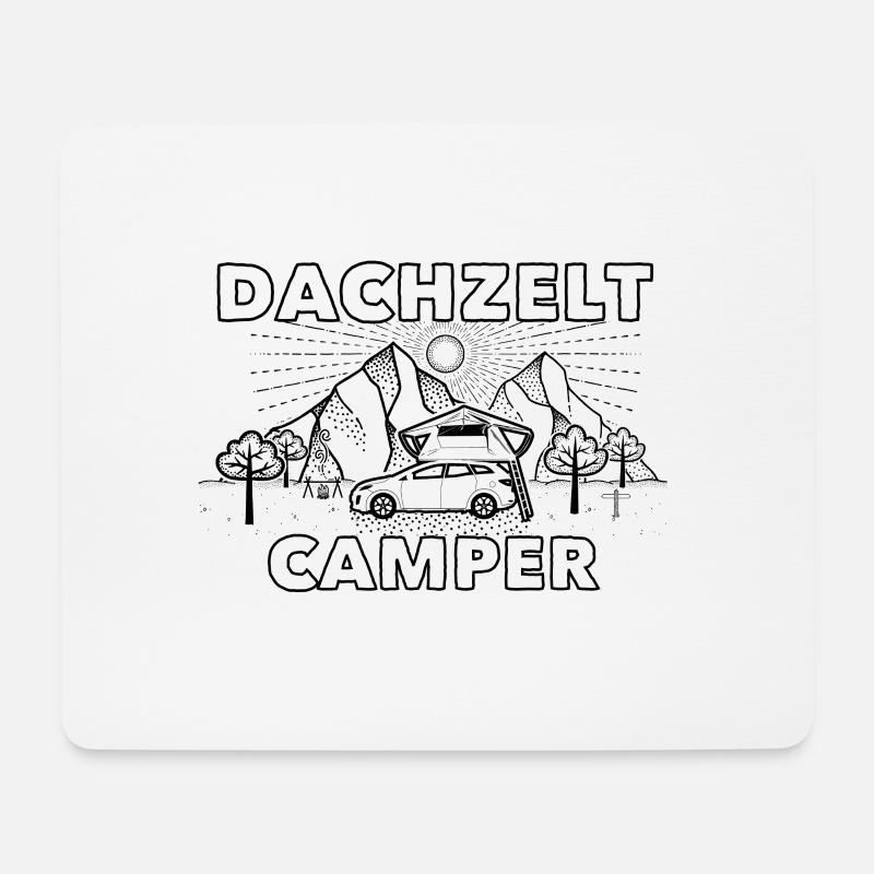 Dachzelt Camper Autodachzelt Klappdachzelt - Mousepad (Querformat) - Weiß