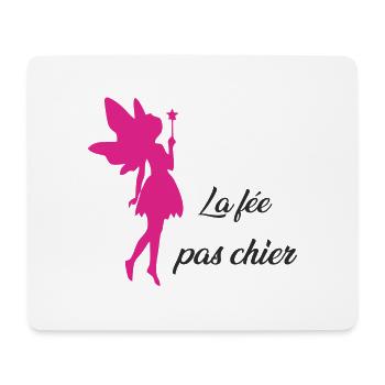 La fée pas chier - Tapis de souris (format paysage) - blanc - Devant