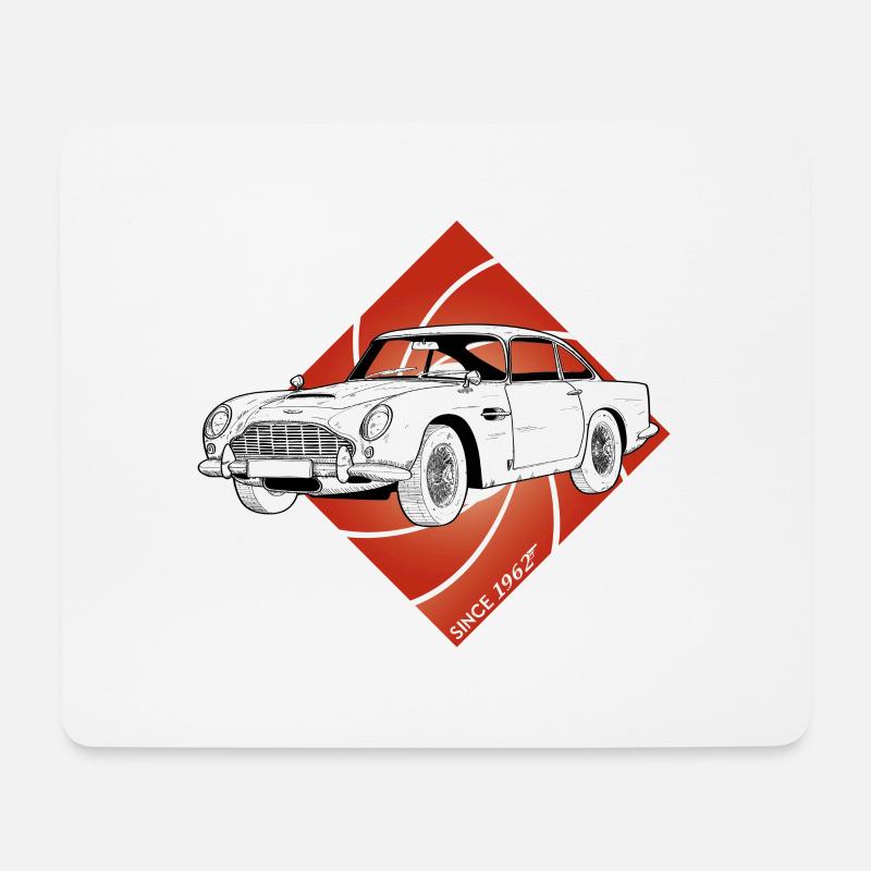 Aston Martin DB5 - Mouse Pad (horizontal) - white