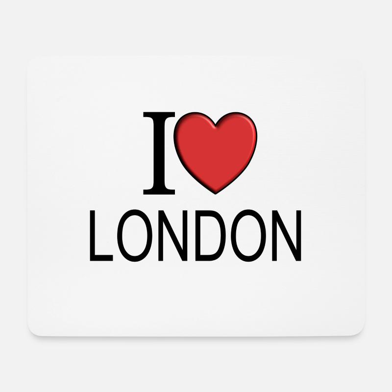 I love London - Mousepad (Querformat) - Weiß