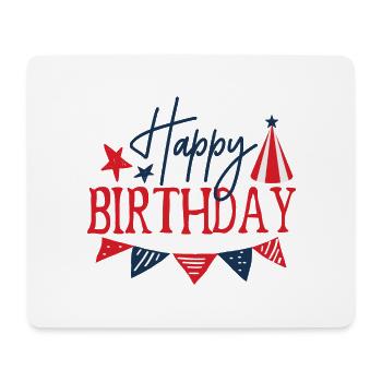 Joyeux anniversaire - Tapis de souris (format paysage) - blanc - Devant