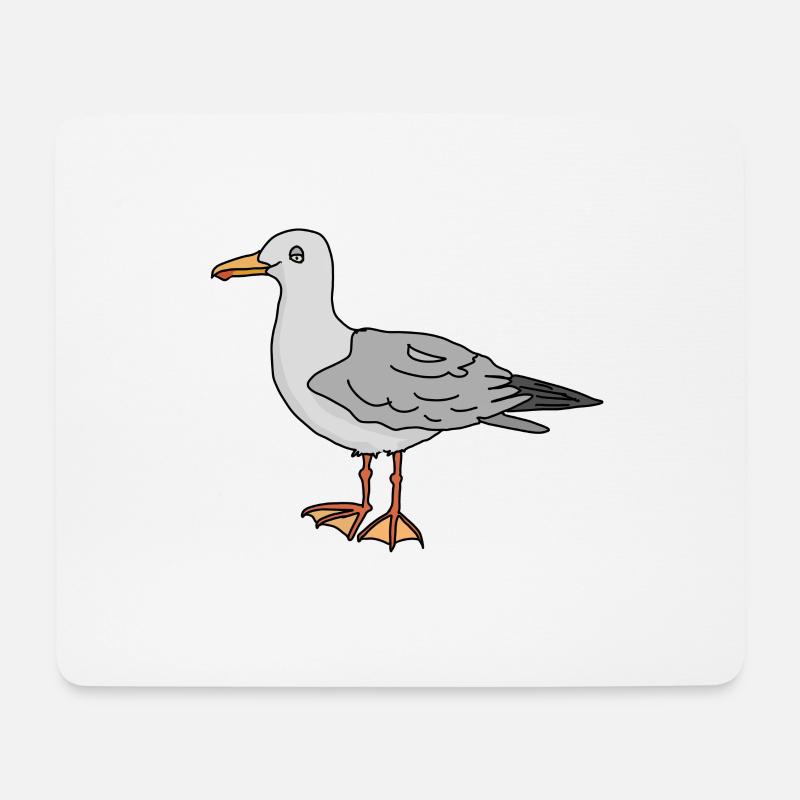 Möwe - Mousepad (Querformat) - Weiß