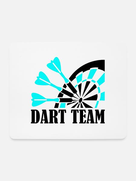 dart team - Mousepad (Querformat) - Weiß