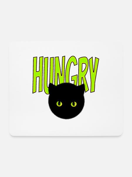 hungry - Mousepad (Querformat) - Weiß