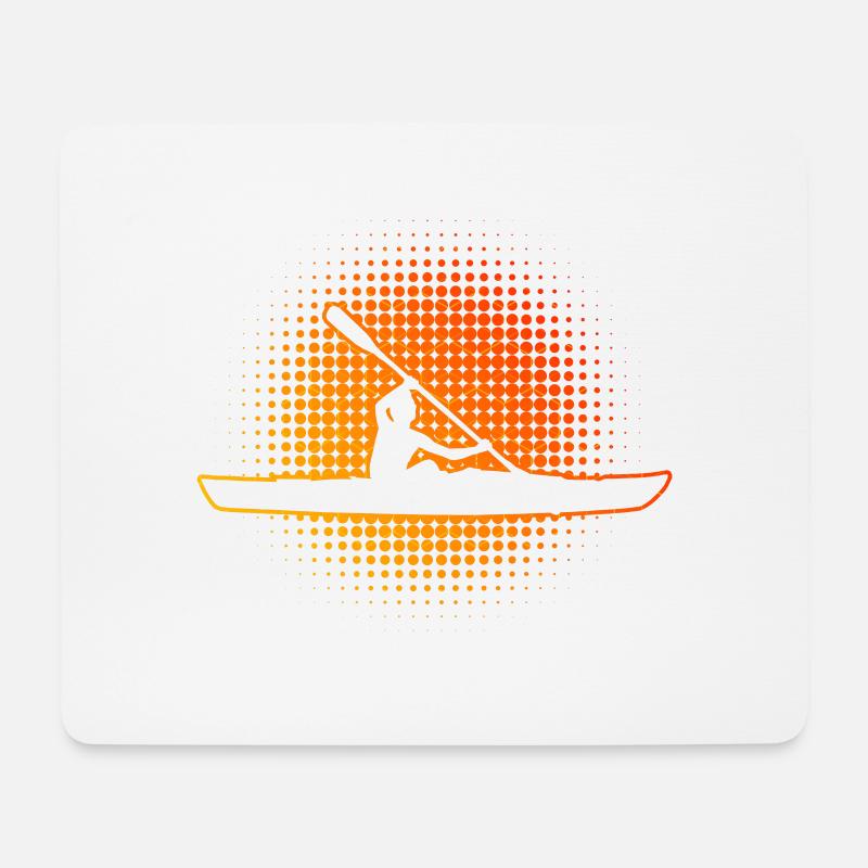 Kajakfahren Damen Kanu Kajak Herren Kayak - Mousepad (Querformat) - Weiß